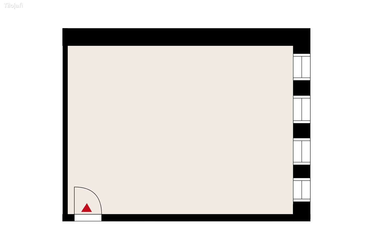 Metsu00e4nkuninkaantie 3, Hiironen, Oulu | Toimisto 26 mu00b2 - pohjapiirros 2 | Tiloja.fi