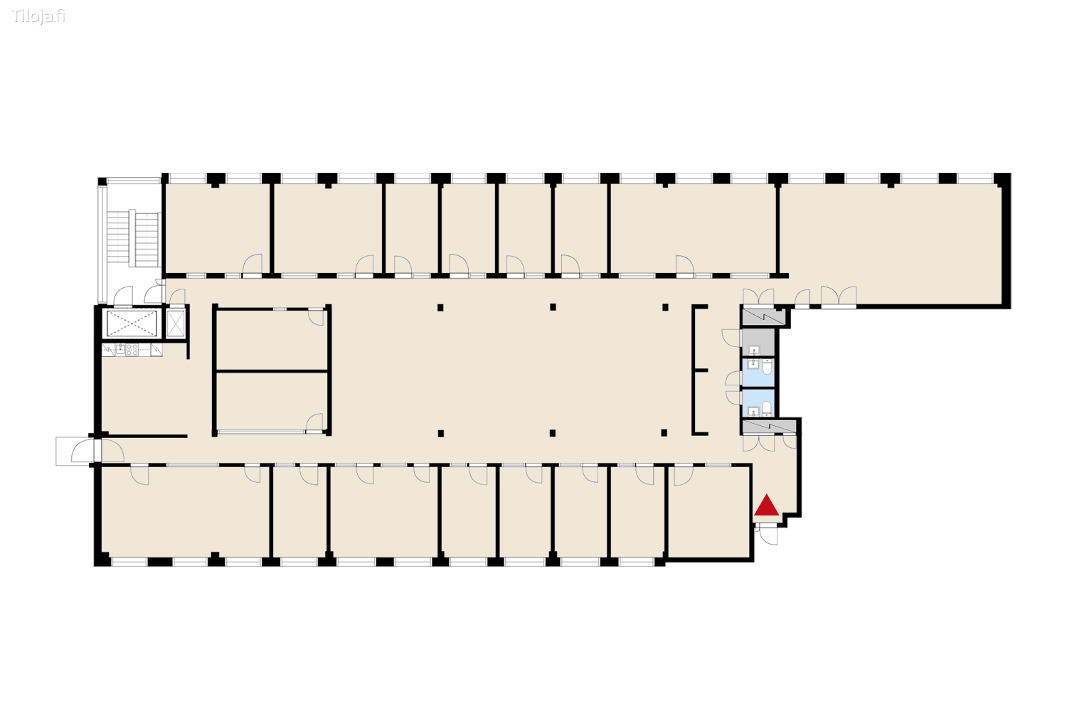 Ansatie 6a, Aviapolis, Vantaa | Toimisto 575 mu00b2 - pohjapiirros 2 | Tiloja.fi
