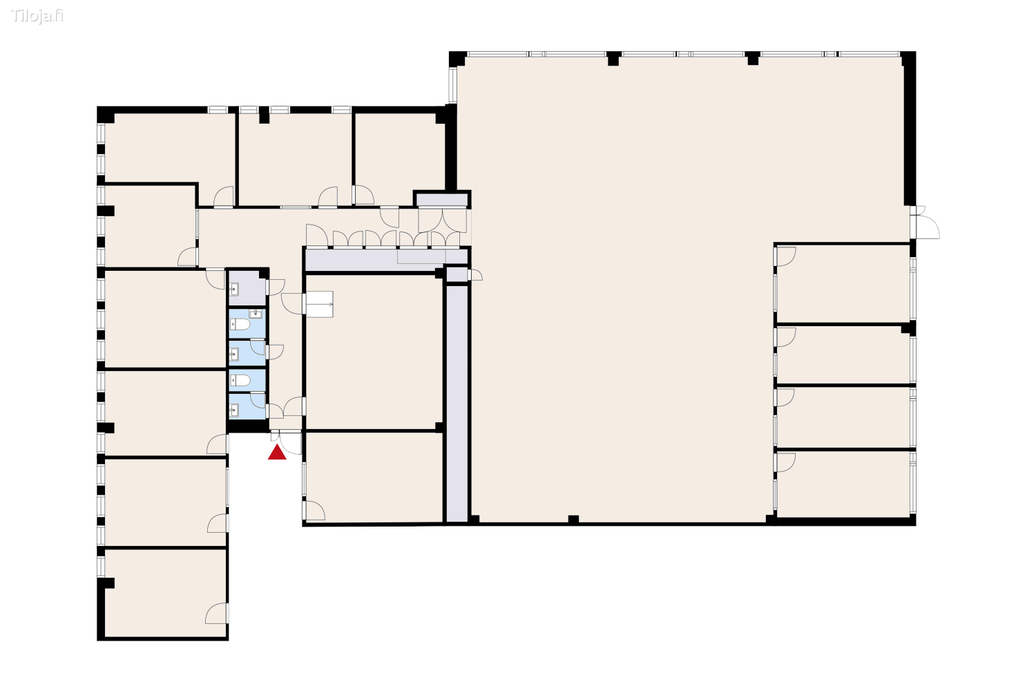 Hatanpu00e4u00e4n valtatie 18, Ratina, Tampere | Toimisto 495 mu00b2 - pohjapiirros 2 | Tiloja.fi