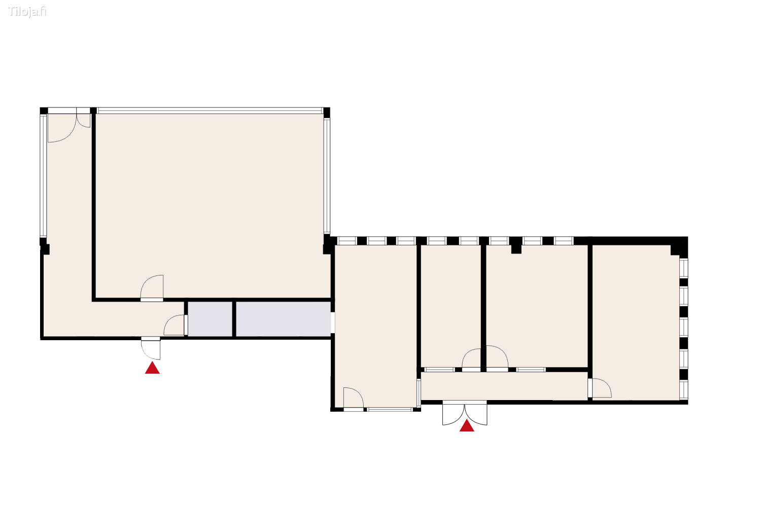 Hatanpu00e4u00e4n valtatie 18, Ratina, Tampere | Toimisto 178 mu00b2 - pohjapiirros 2 | Tiloja.fi