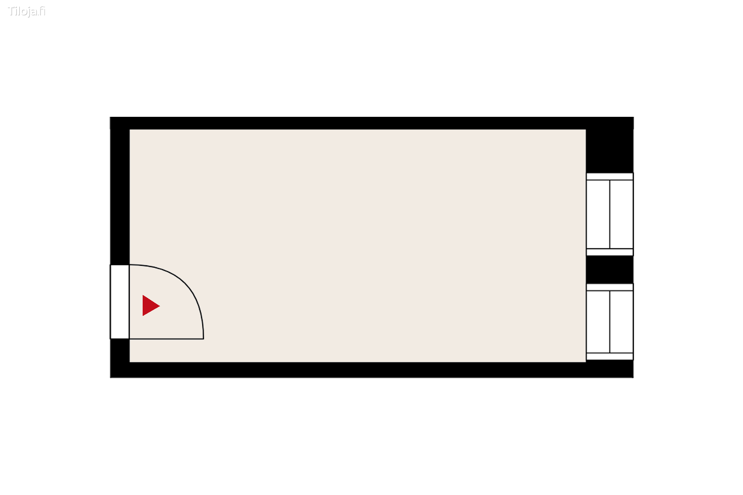 Metsu00e4nkuninkaantie 3, Hiironen, Oulu | Toimisto 10 mu00b2 - pohjapiirros 2 | Tiloja.fi