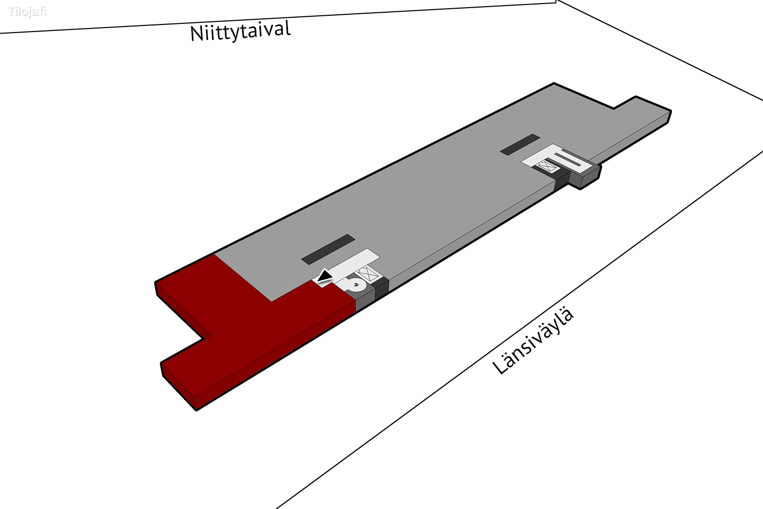 Niittytaival 13, Niittykumpu, Espoo | Toimisto 245 mu00b2 - pohjapiirros 1 | Tiloja.fi