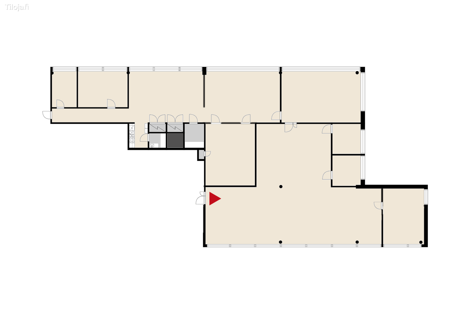 Niittytaival 13, Niittykumpu, Espoo | Toimisto 491 mu00b2 - pohjapiirros 2 | Tiloja.fi