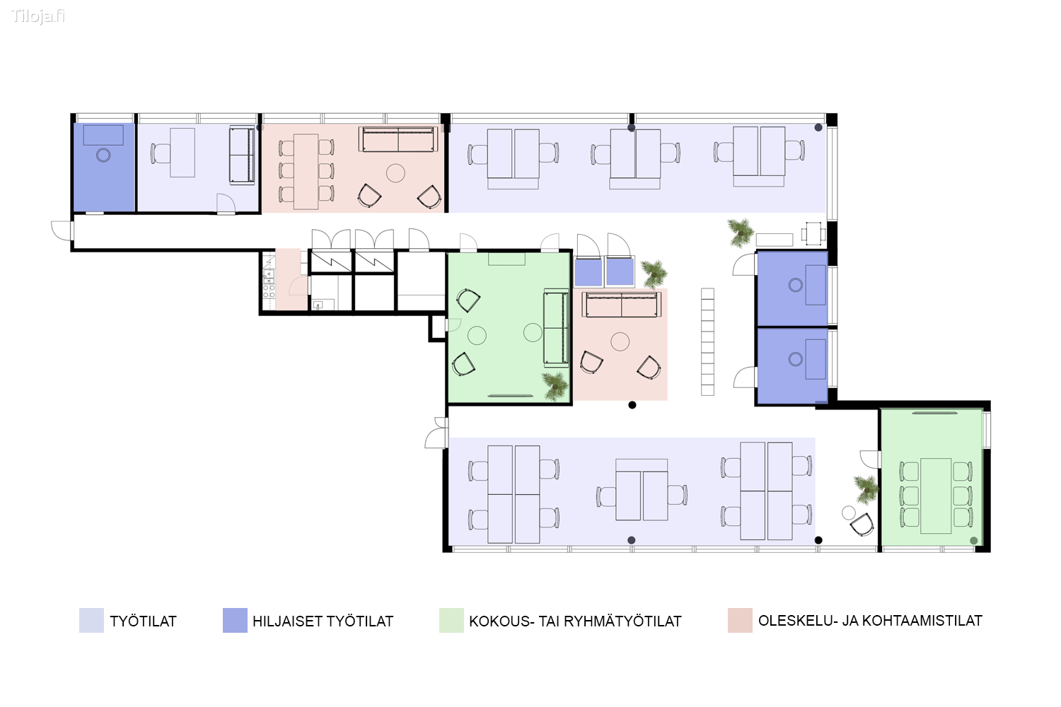 Niittytaival 13, Niittykumpu, Espoo | Toimisto 491 mu00b2 - pohjapiirros 3 | Tiloja.fi