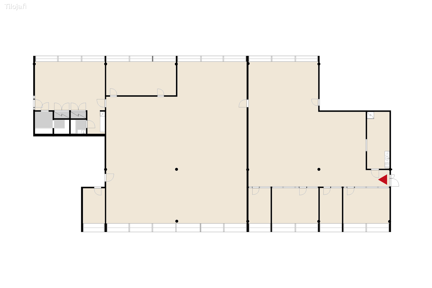 Niittytaival 13, Niittykumpu, Espoo | Toimisto 628 mu00b2 - pohjapiirros 2 | Tiloja.fi