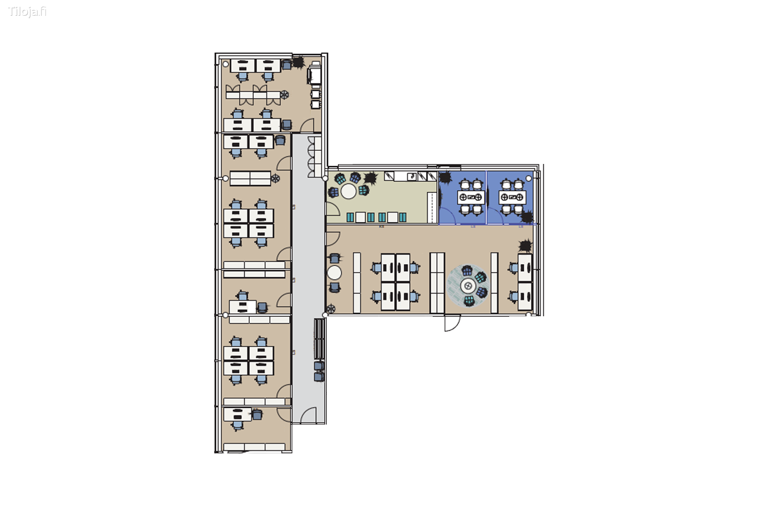 Niittytaival 13, Niittykumpu, Espoo | Toimisto 245 mu00b2 - pohjapiirros 3 | Tiloja.fi