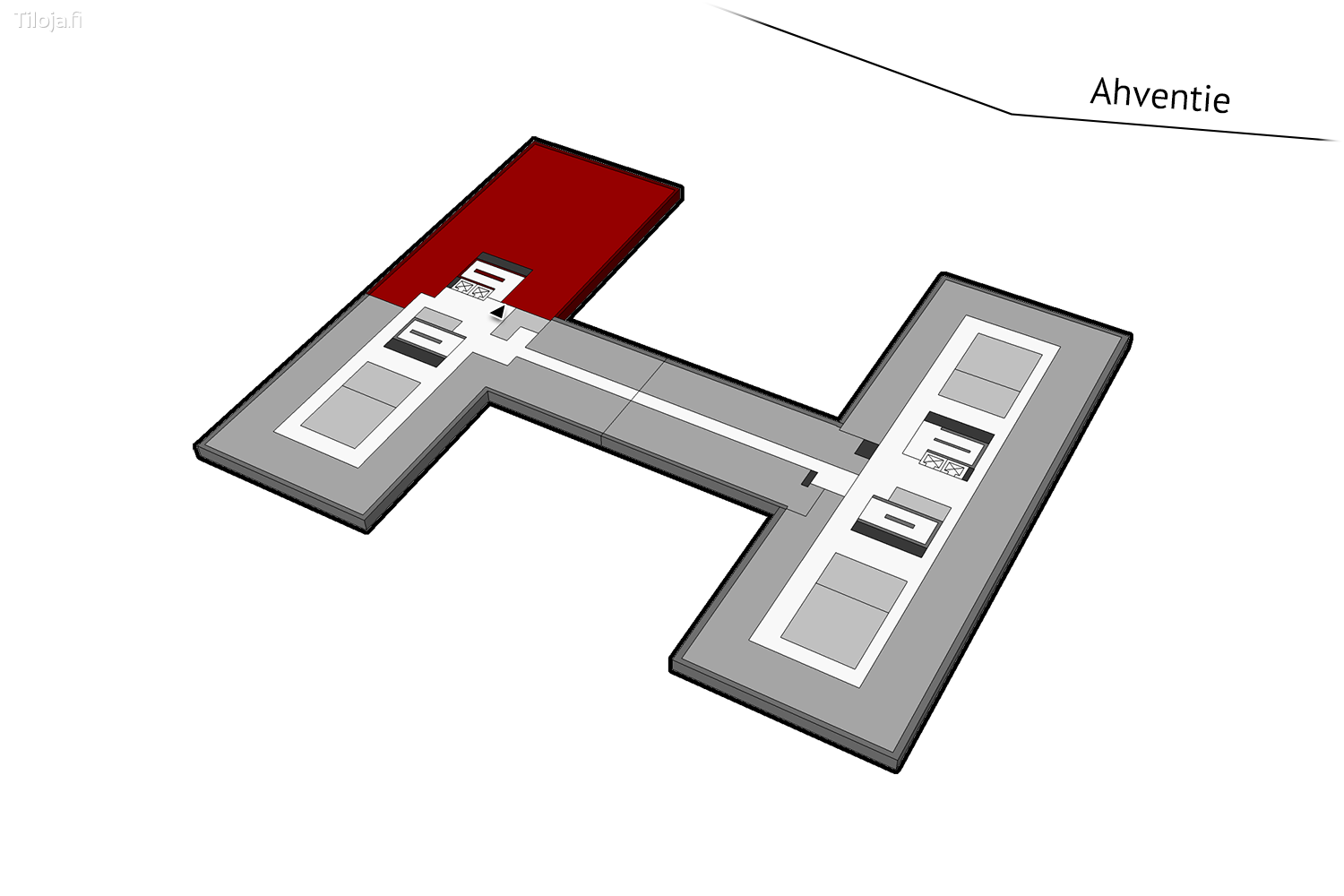 Ahventie 4, Haukilahti, Espoo | Toimisto 432 mu00b2 - pohjapiirros 1 | Tiloja.fi