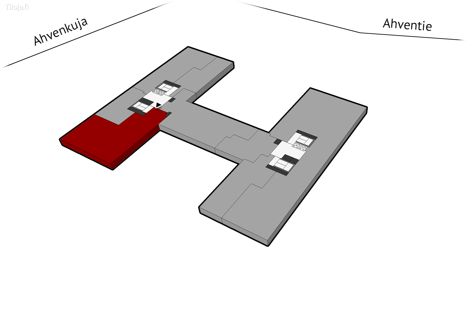Ahventie 4, Haukilahti, Espoo | Toimisto 302 mu00b2 - pohjapiirros 1 | Tiloja.fi