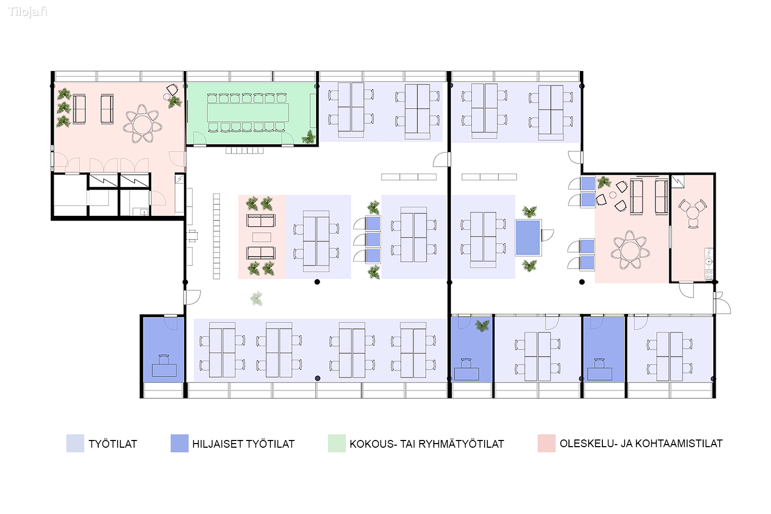Niittytaival 13, Niittykumpu, Espoo | Toimisto 628 mu00b2 - pohjapiirros 3 | Tiloja.fi