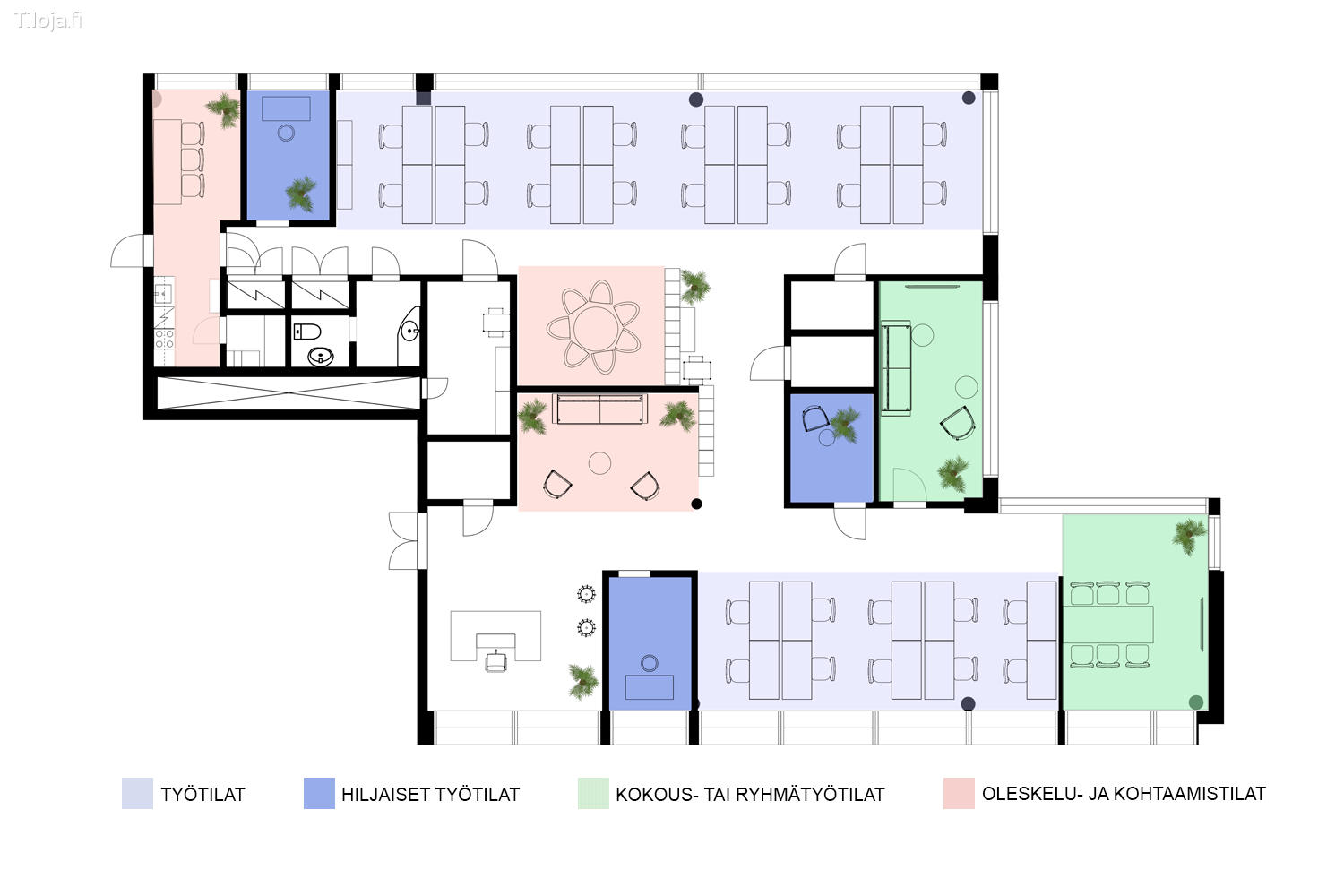 Niittytaival 13, Niittykumpu, Espoo | Toimisto 439 mu00b2 - pohjapiirros 3 | Tiloja.fi