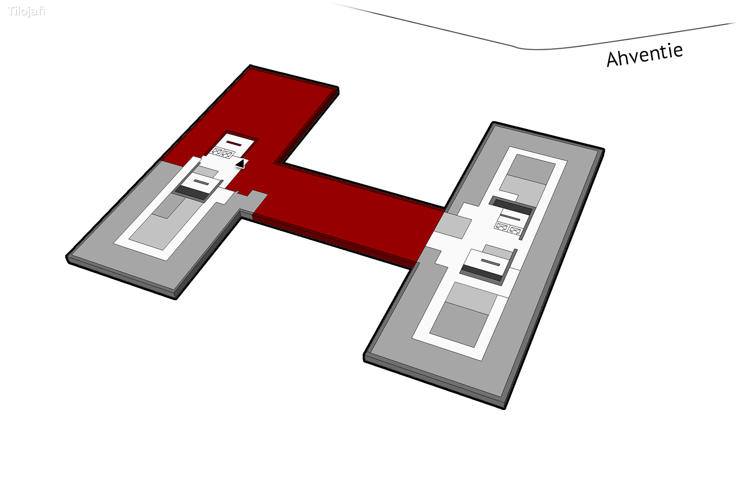 Ahventie 4, Haukilahti, Espoo | Toimisto 676 mu00b2 - pohjapiirros 1 | Tiloja.fi