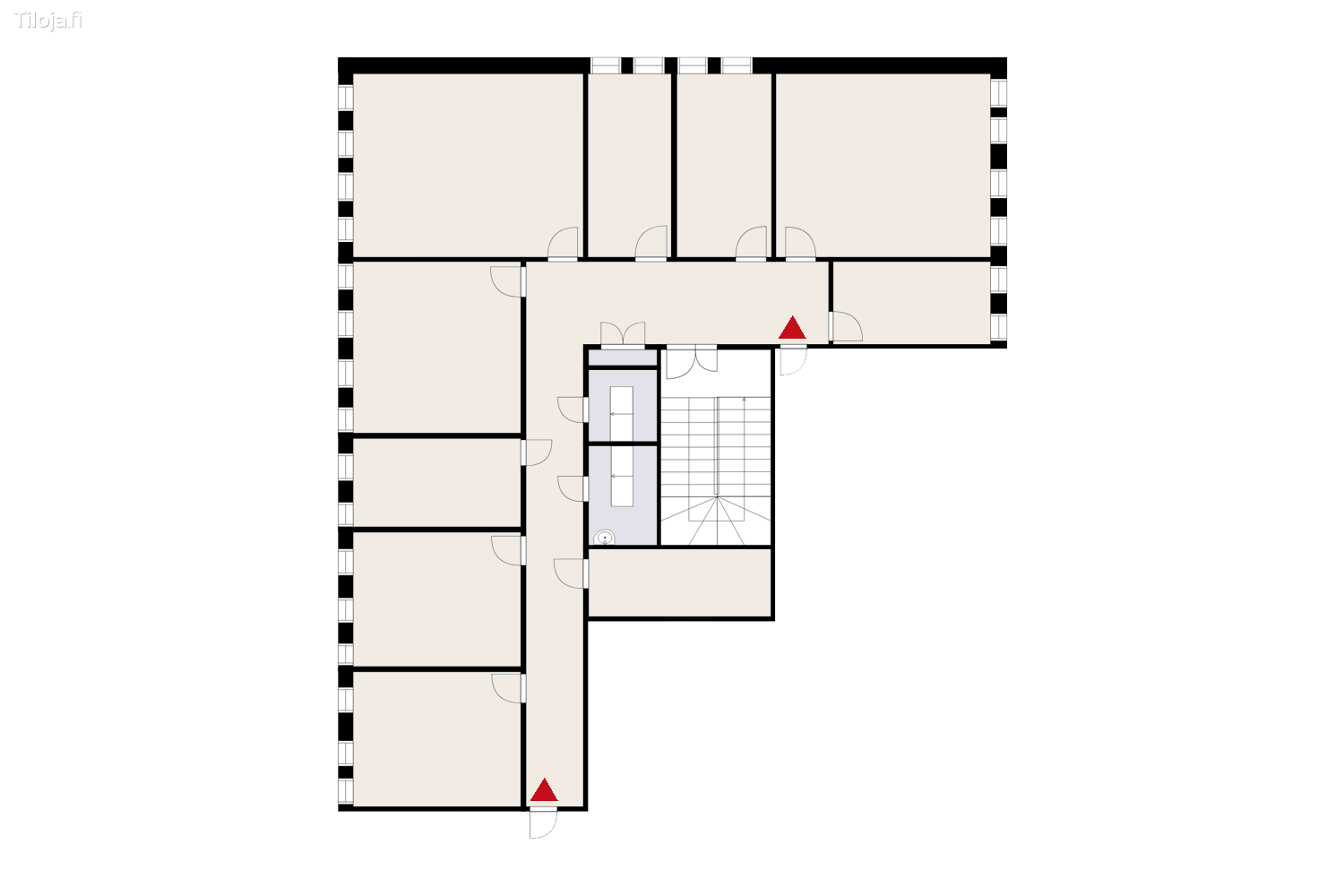 Metsu00e4nkuninkaantie 3, Hiironen, Oulu | Toimisto 158 mu00b2 - pohjapiirros 2 | Tiloja.fi