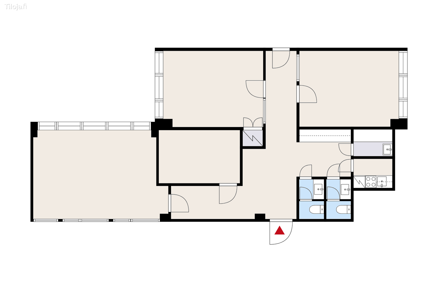 Ahventie 4, Haukilahti, Espoo | Toimisto 115 mu00b2 - pohjapiirros 2 | Tiloja.fi