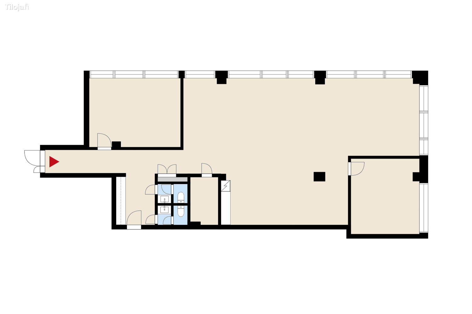 Ahventie 4, Haukilahti, Espoo | Toimisto 184 mu00b2 - pohjapiirros 2 | Tiloja.fi