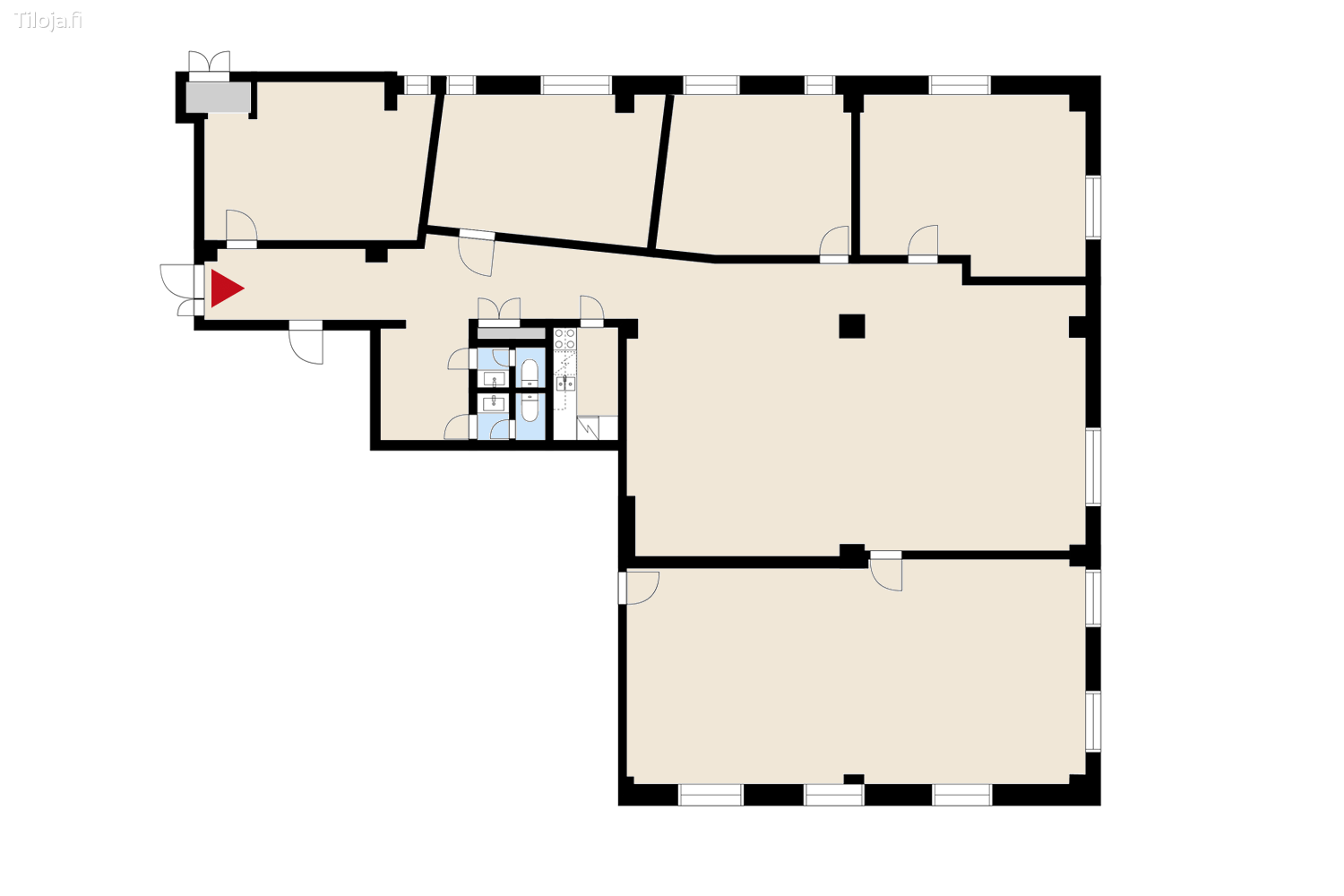 Ahventie 4, Haukilahti, Espoo | Toimisto 302 mu00b2 - pohjapiirros 2 | Tiloja.fi