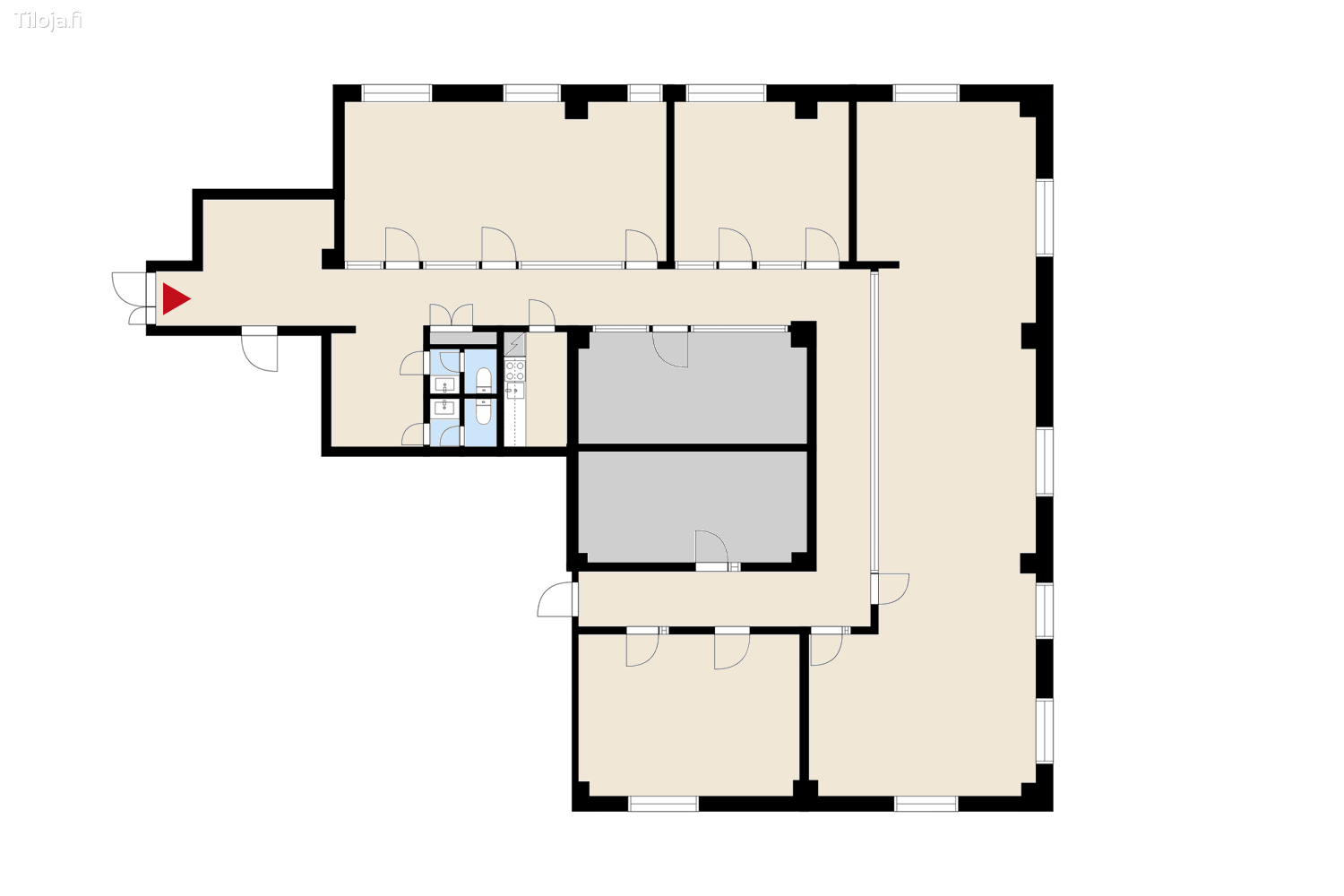 Ahventie 4, Haukilahti, Espoo | Toimisto 289 mu00b2 - pohjapiirros 2 | Tiloja.fi