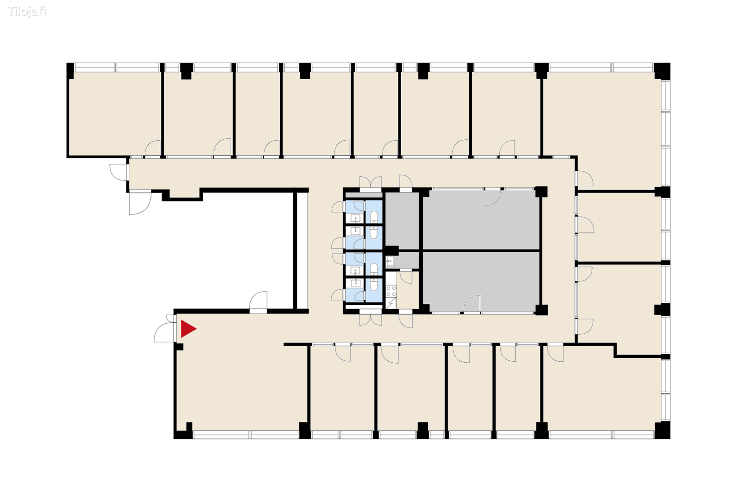 Ahventie 4, Haukilahti, Espoo | Toimisto 432 mu00b2 - pohjapiirros 2 | Tiloja.fi