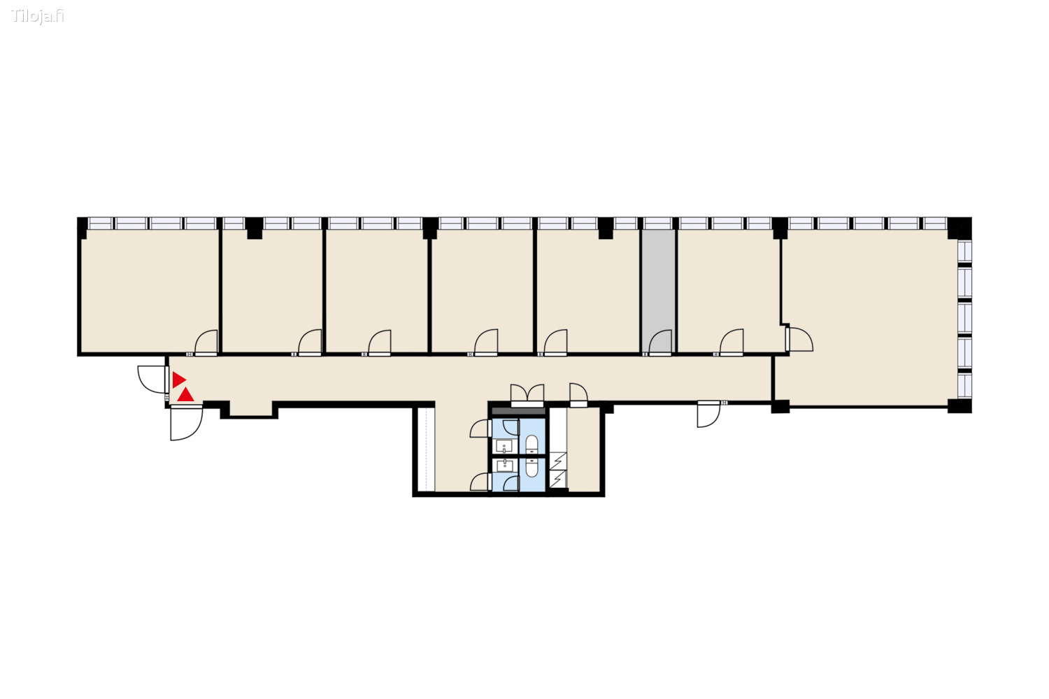 Ahventie 4, Haukilahti, Espoo | Toimisto 193 mu00b2 - pohjapiirros 2 | Tiloja.fi