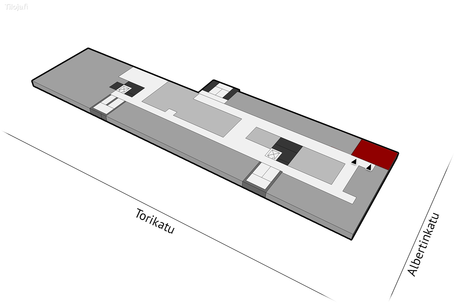 Torikatu 21, keskusta, Oulu | Toimisto 26 mu00b2 - pohjapiirros 1 | Tiloja.fi