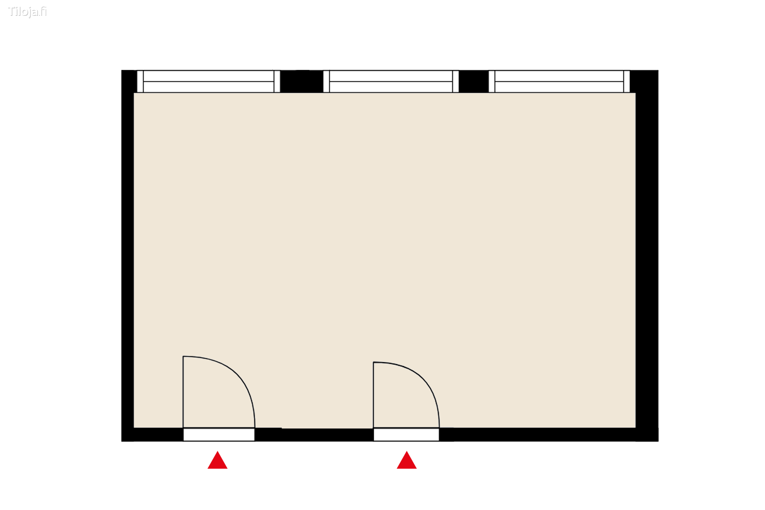 Torikatu 21, keskusta, Oulu | Toimisto 26 mu00b2 - pohjapiirros 2 | Tiloja.fi