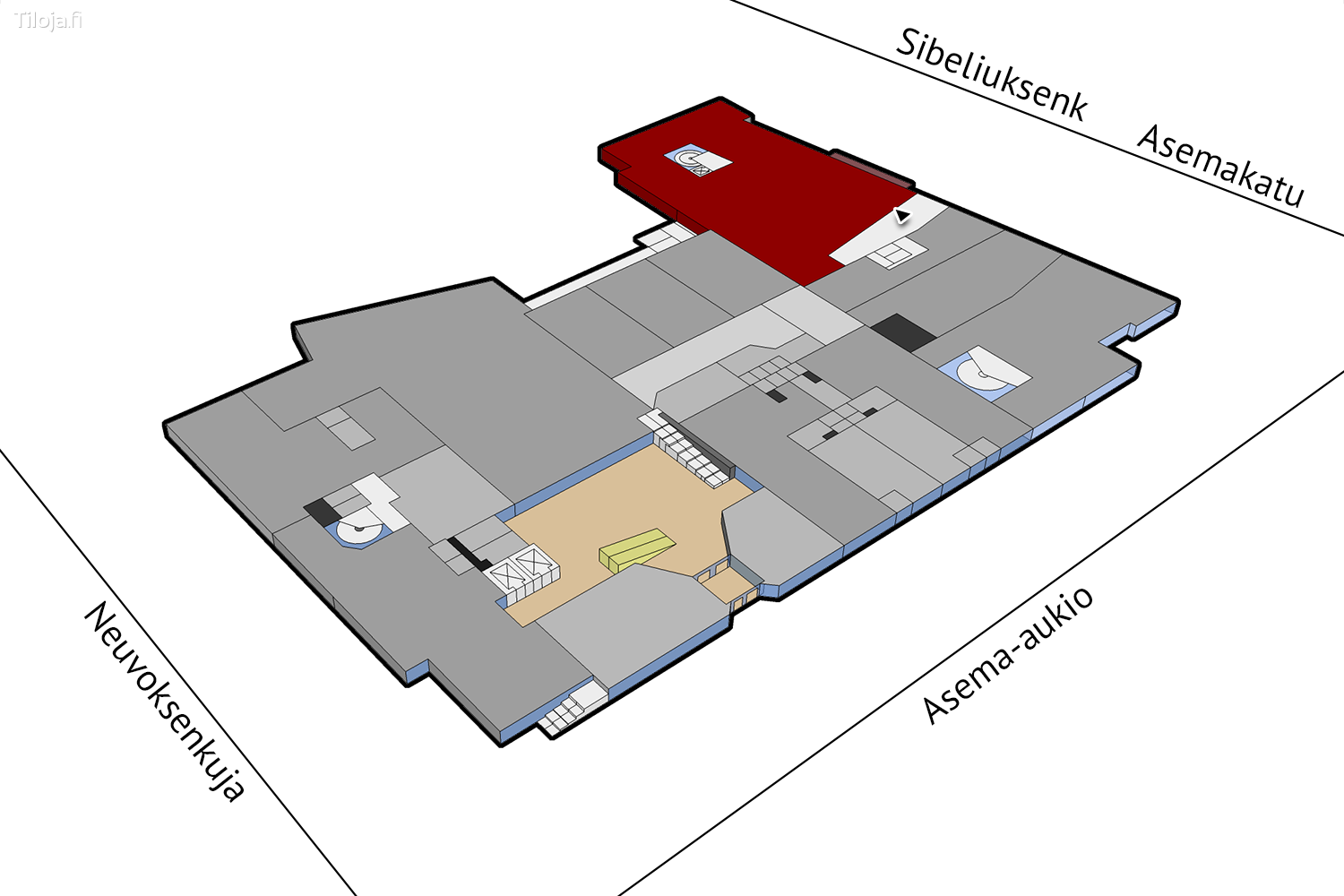 Asemakatu 4, keskusta, Ju00e4rvenpu00e4u00e4 | Liiketila 387 mu00b2 - pohjapiirros 1 | Tiloja.fi