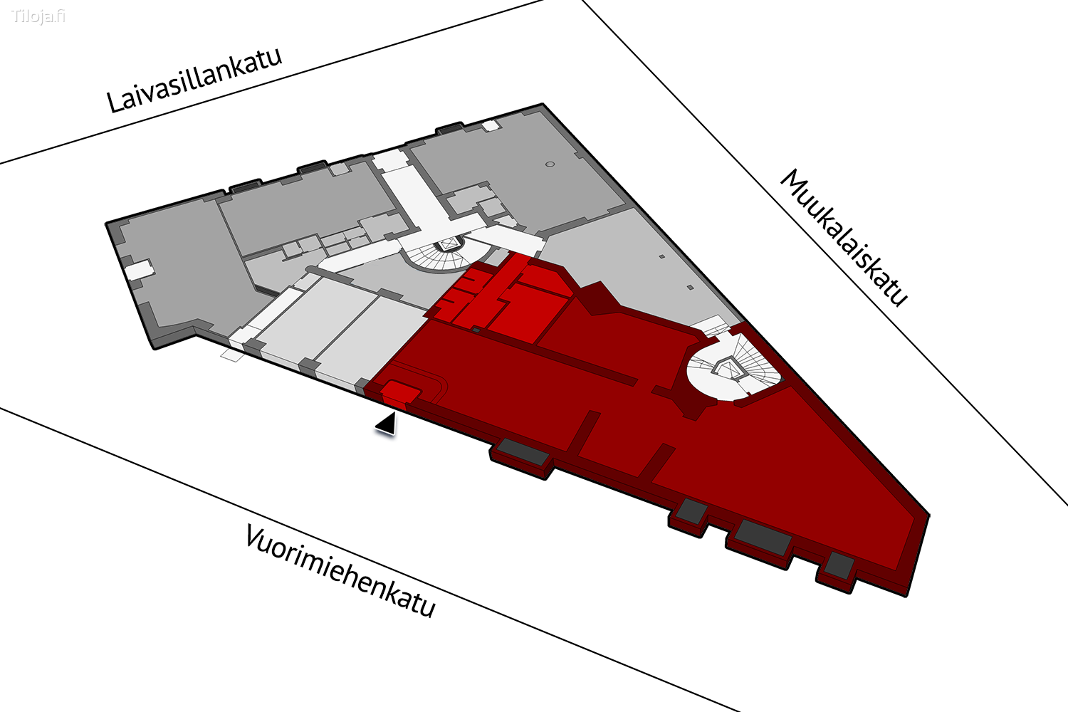 Laivasillankatu 14, Ullanlinna, Helsinki | Liiketila 189 mu00b2 - pohjapiirros 1 | Tiloja.fi