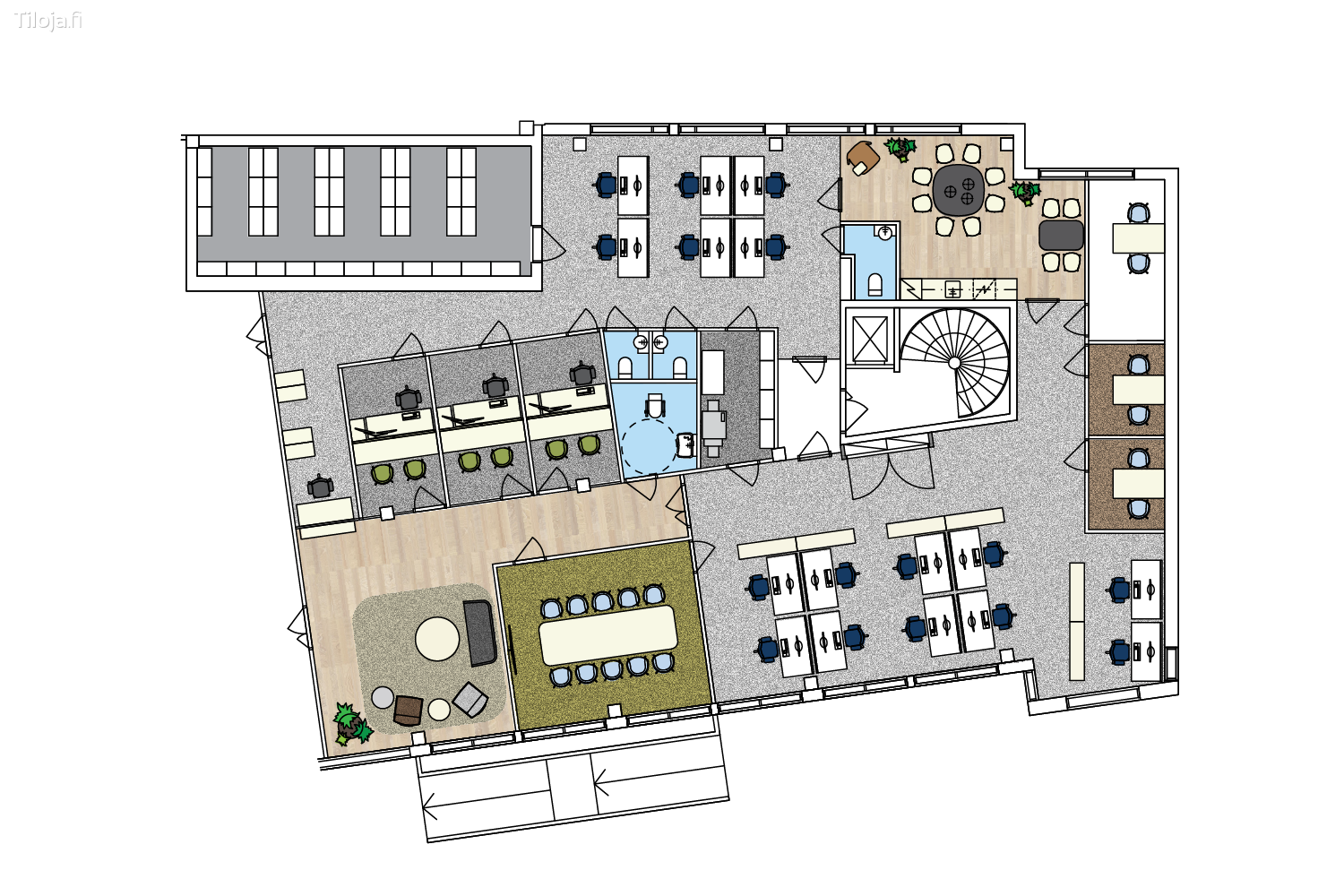Asemakatu 4, keskusta, Ju00e4rvenpu00e4u00e4 | Liiketila 387 mu00b2 - pohjapiirros 3 | Tiloja.fi