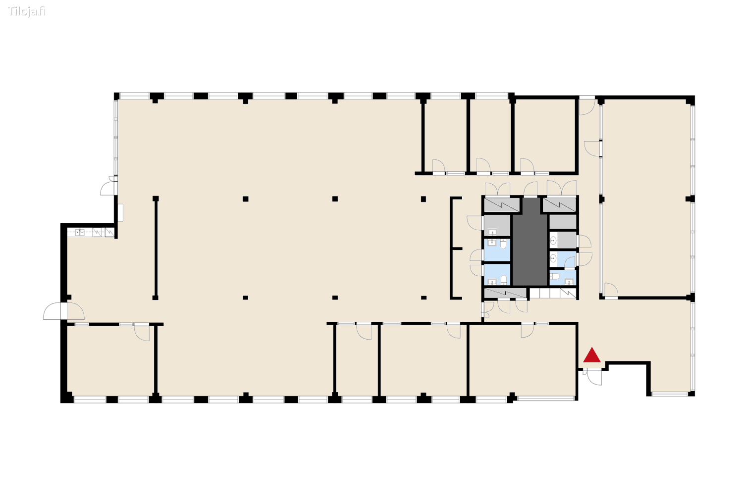 Ansatie 6a, Aviapolis, Vantaa | Toimisto 645 mu00b2 - pohjapiirros 2 | Tiloja.fi