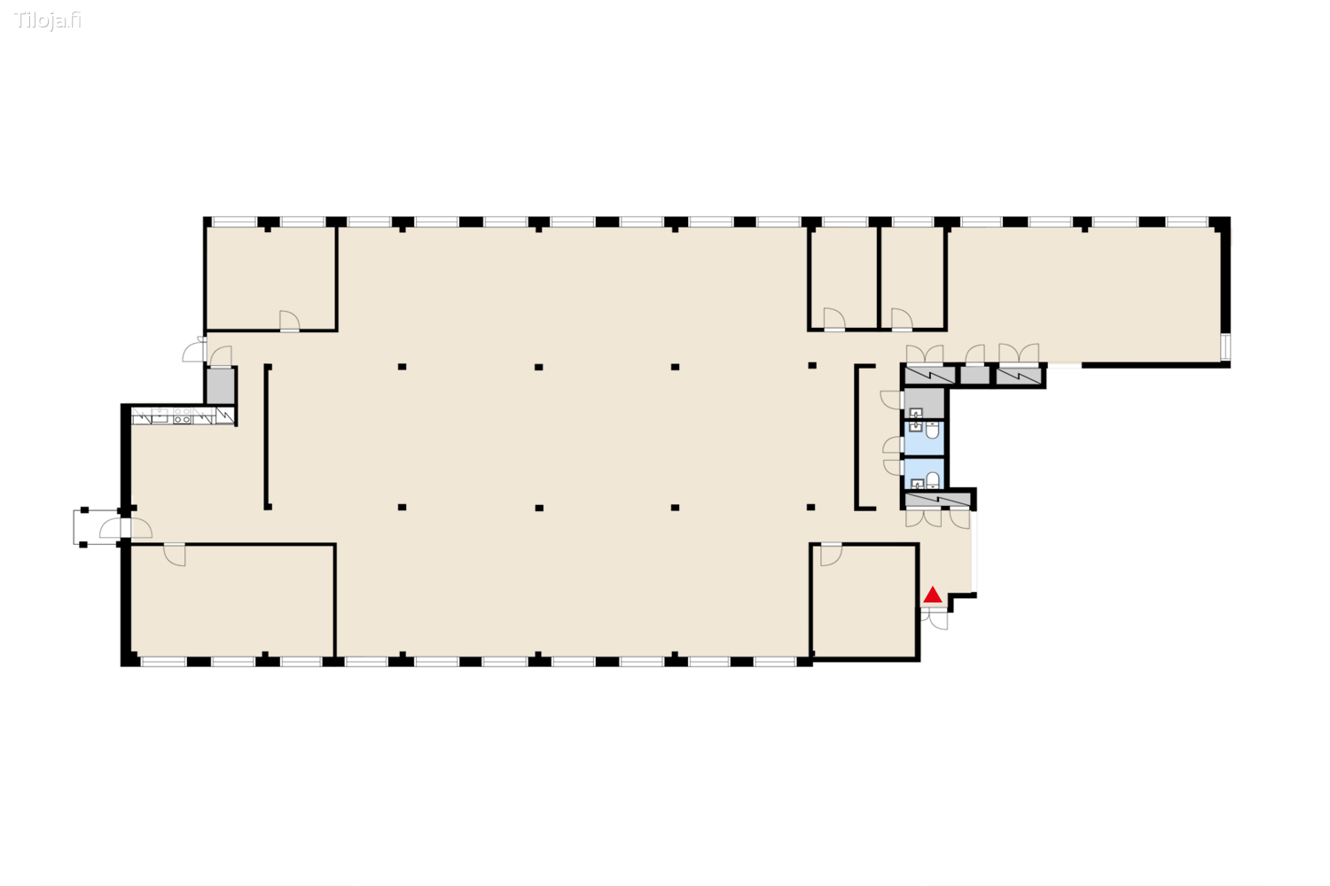 Ansatie 6a, Aviapolis, Vantaa | Toimisto 620 mu00b2 - pohjapiirros 2 | Tiloja.fi