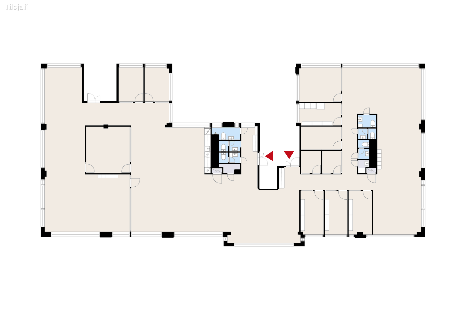 Tinurinkuja 4, Leppu00e4vaara, Espoo | Toimisto 523 mu00b2 - pohjapiirros 2 | Tiloja.fi