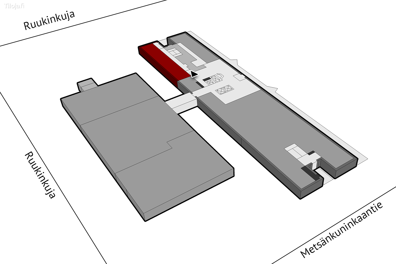 Metsu00e4nkuninkaantie 3, Hiironen, Oulu | Toimisto 109 mu00b2 - pohjapiirros 1 | Tiloja.fi