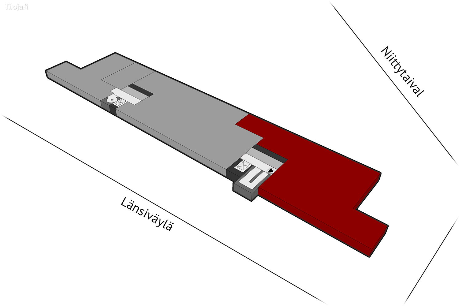 Niittytaival 13, Niittykumpu, Espoo | Toimisto 491 mu00b2 - pohjapiirros 1 | Tiloja.fi