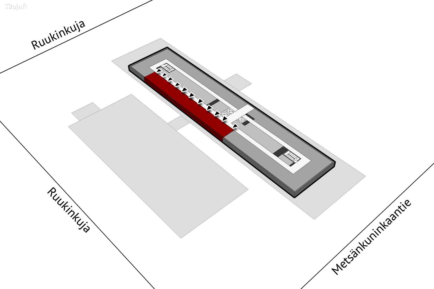Metsu00e4nkuninkaantie 3, Hiironen, Oulu | Toimisto 160 mu00b2 - pohjapiirros 1 | Tiloja.fi
