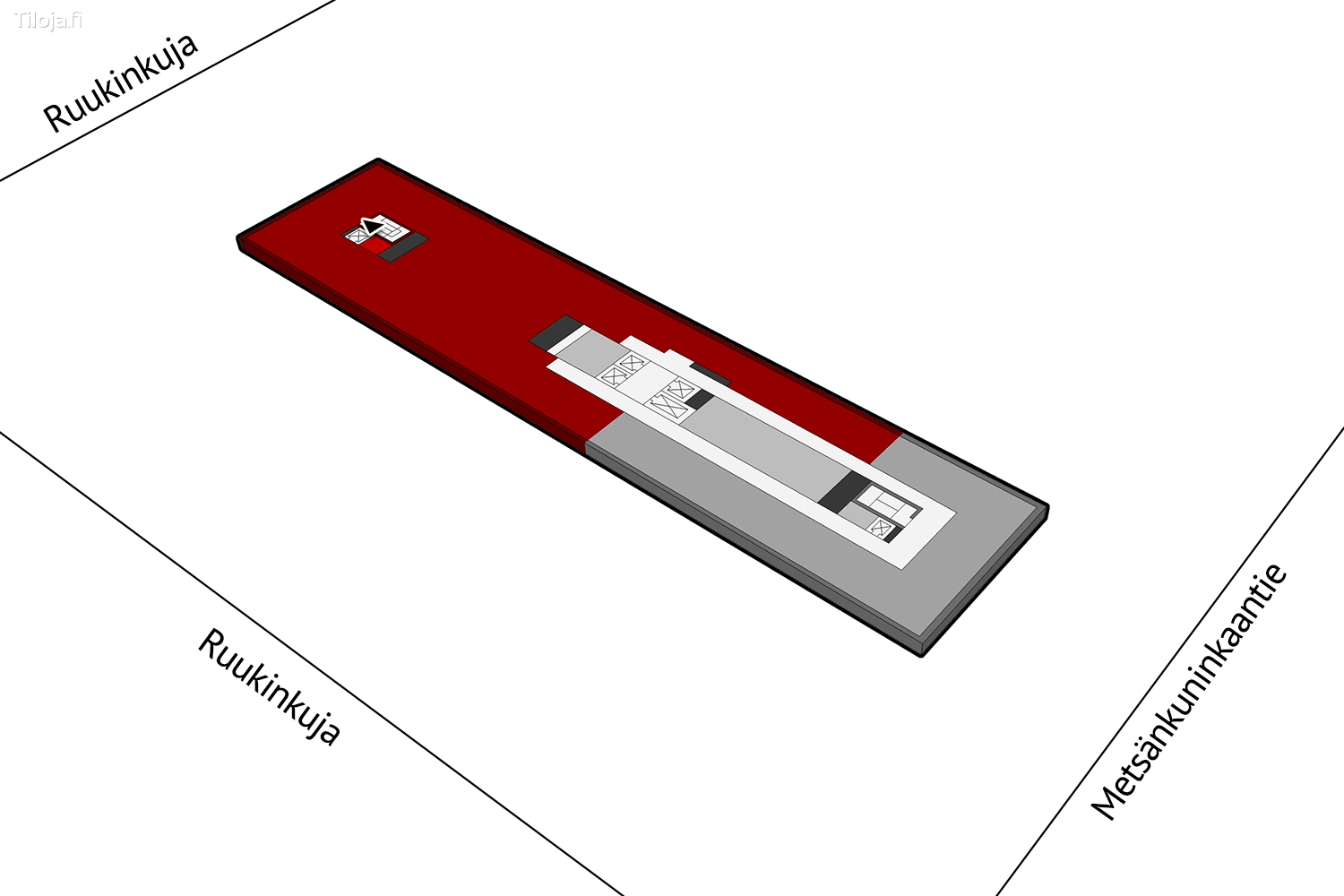 Metsu00e4nkuninkaantie 3, Hiironen, Oulu | Toimisto 869 mu00b2 - pohjapiirros 1 | Tiloja.fi